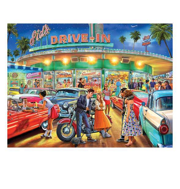 White Mountain Jigsaw Puzzle | American Drive In 1000 Piece
