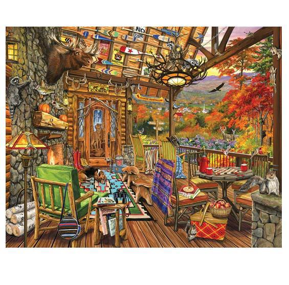 White Mountain Jigsaw Puzzle | Autumn Porch 1000 Piece