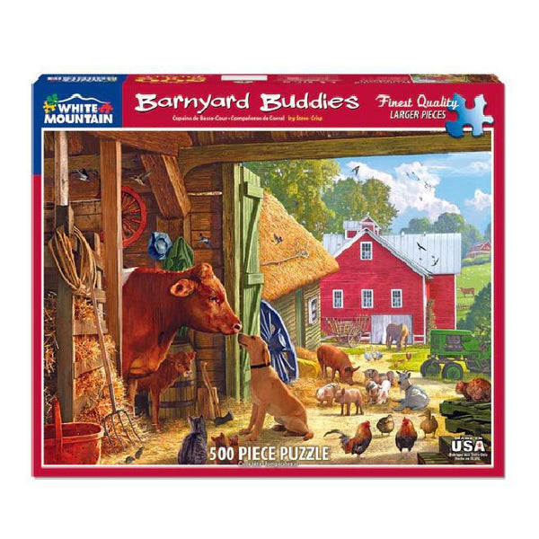 White Mountain Jigsaw Puzzle | Barnyard Buddies 550 Piece