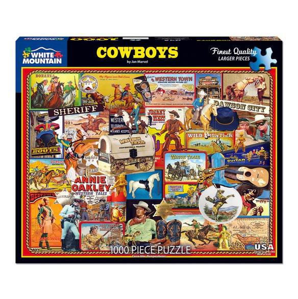 White Mountain Jigsaw Puzzle | Cowboys 1000 Piece