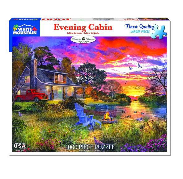 White Mountain Jigsaw Puzzle | Evening Cabin 1000 Piece