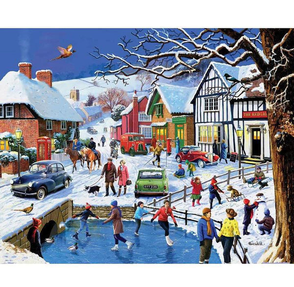 White Mountain Jigsaw Puzzle | Festive Village 1000 Piece