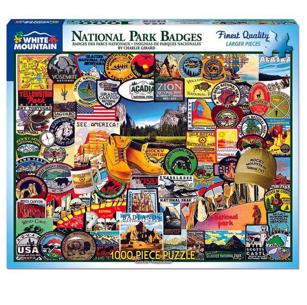 White Mountain Jigsaw Puzzle | National Park Badges 1000 Piece