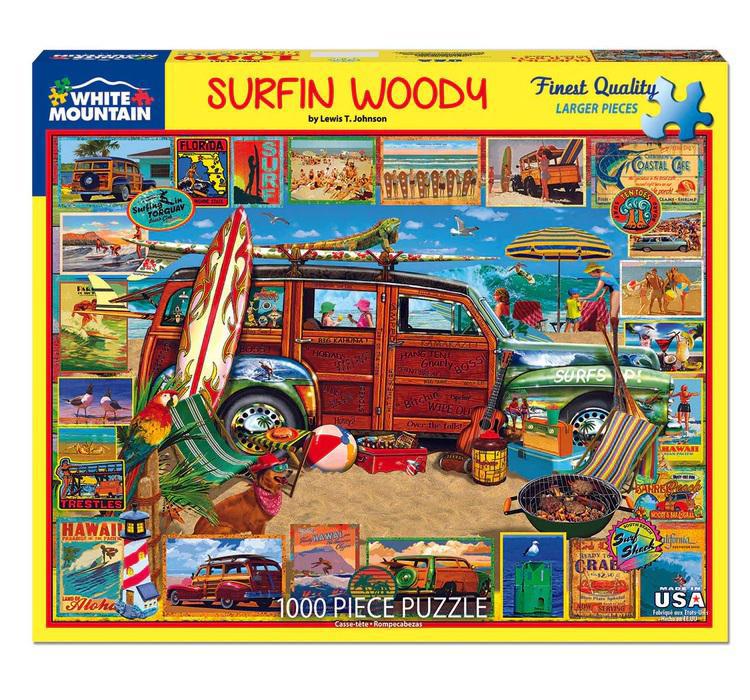 White Mountain Jigsaw Puzzle | Surfin Woody 1000 Piece