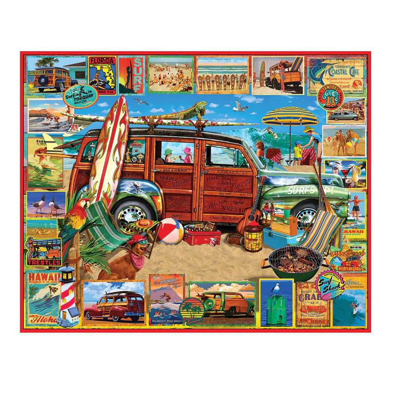 White Mountain Jigsaw Puzzle | Surfin Woody 1000 Piece