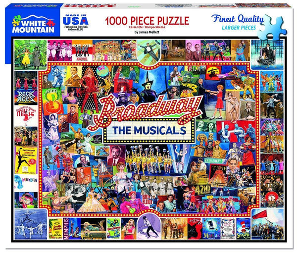 White Mountain Puzzle Broadway the Musical 1000 Piece Jigsaw Puzzle