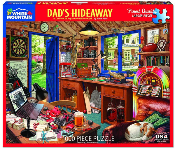White Mountain Puzzle Dad's Hideaway 1000 Piece Jigsaw Puzzle