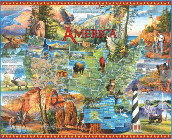 White Mountain Puzzle National Parks 1000 Piece Jigsaw Puzzle