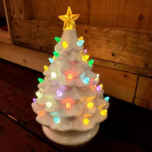 Musical Ceramic Christmas Tree White