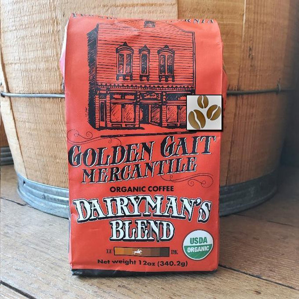 Golden Gait Mercantile Organic Coffee | Dairyman's Blend Whole Bean