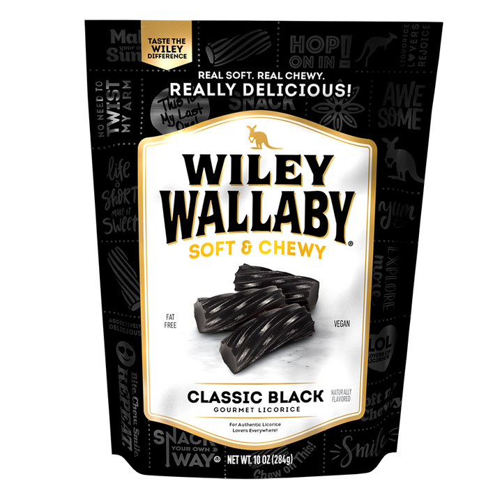 Wiley Wallaby Classic Black Australian Licorice