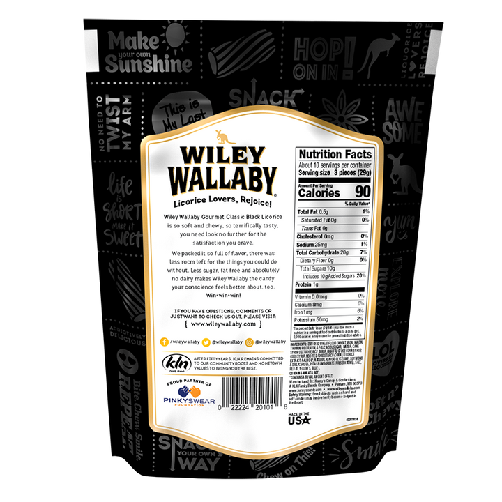 Wiley Wallaby Classic Black Australian Licorice