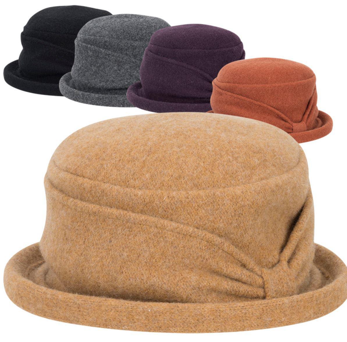 Women's Boiled Wool Cloche Hat Silva