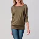 Women's Dolman Sleeve Top | Olive