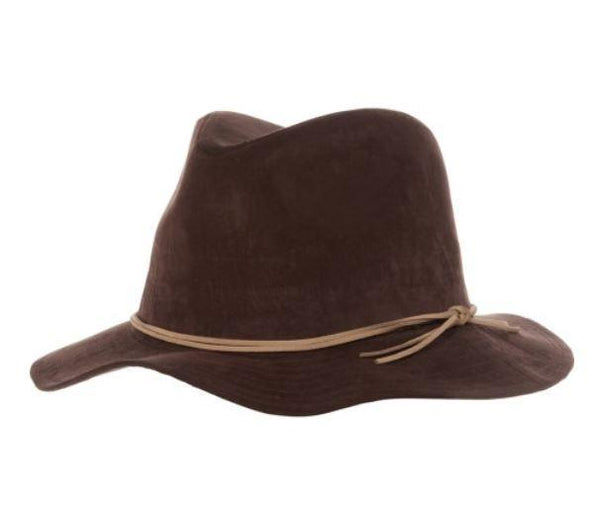 Women's Faux-Suede Safari Hat