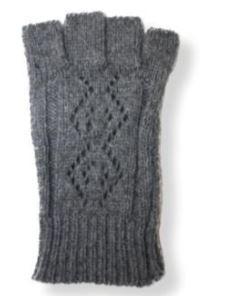 Women's Fingerless Grey Short Cuff Glove