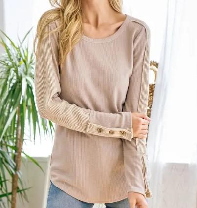 Women's Hey Fall Solid Top | Taupe