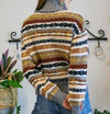 Women's Multi-Striped Cowl Neck Sweater | Ivory & Ginger