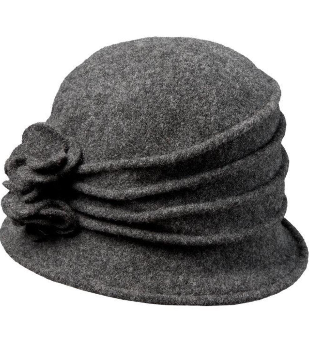 Women's Scala Knit Hat Cloche with Rosettes |Grace