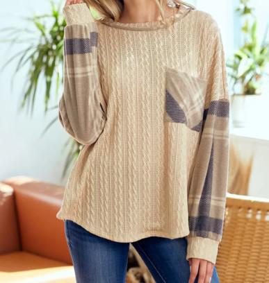 Women's Shift in the Wind Cable Knit Top | Oatmeal