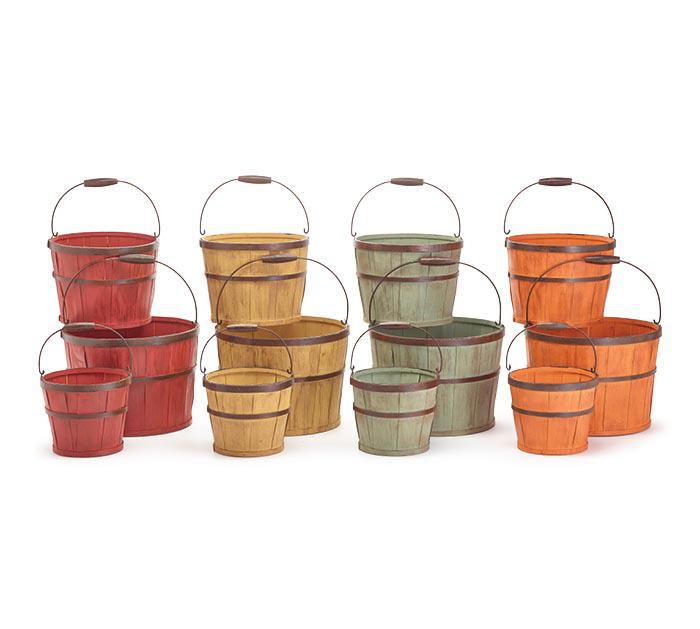 Wood Basket Pail| Sage Green