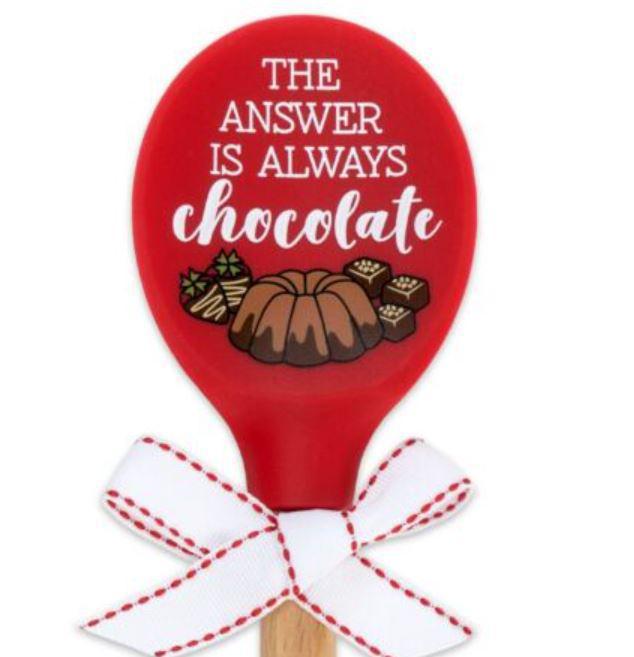 Wood Silicone Spoon | The Answer is Always Chocolate