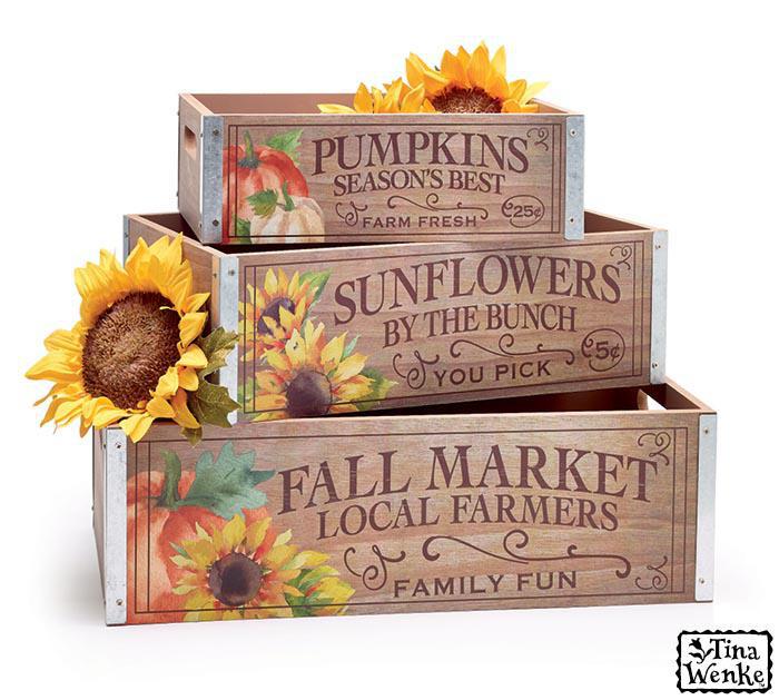Wooden Fall Market Crate