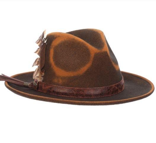 Woodstock Distressed Wool Felt Safari Hat | Chocolate