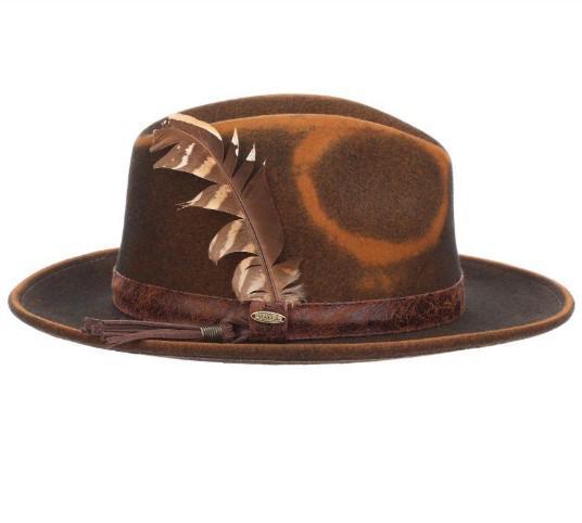 Woodstock Distressed Wool Felt Safari Hat | Chocolate