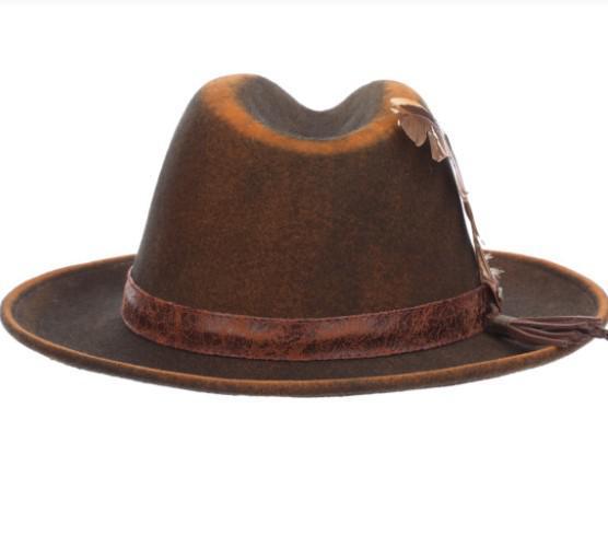 Woodstock Distressed Wool Felt Safari Hat | Chocolate