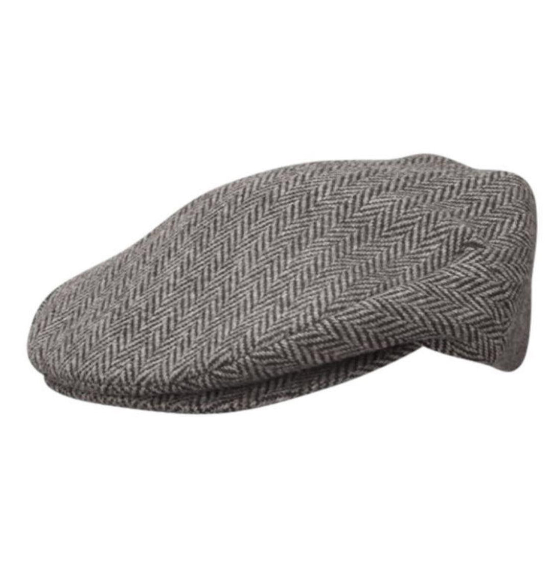 Wool Blend Ivy Cap | Duke Grey Herringbone