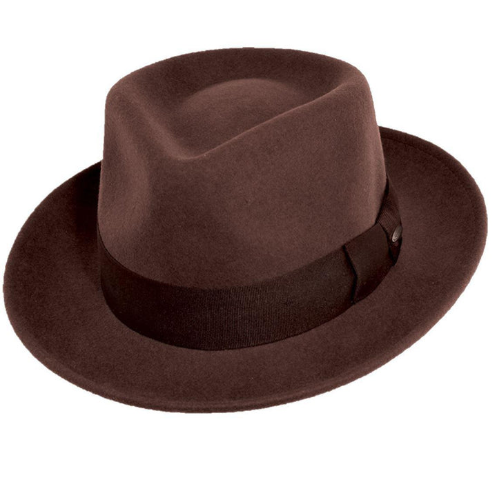 Wool Felt Fedora | Bristol Chocolate Brown