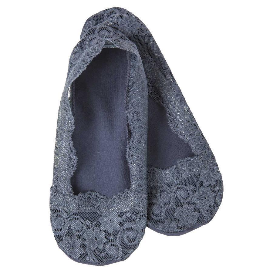 World's Softest® Women's Lace Footsie Charcoal