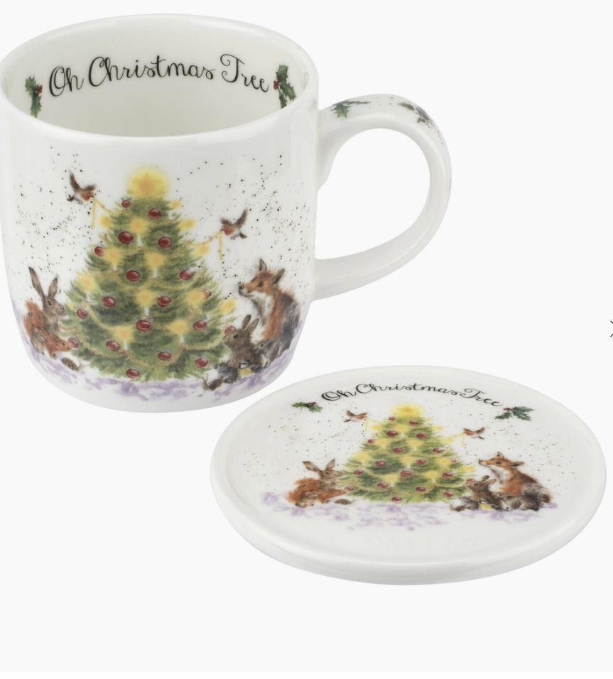 Wrendale Bone China | Oh Christmas Tree Mug & Coaster