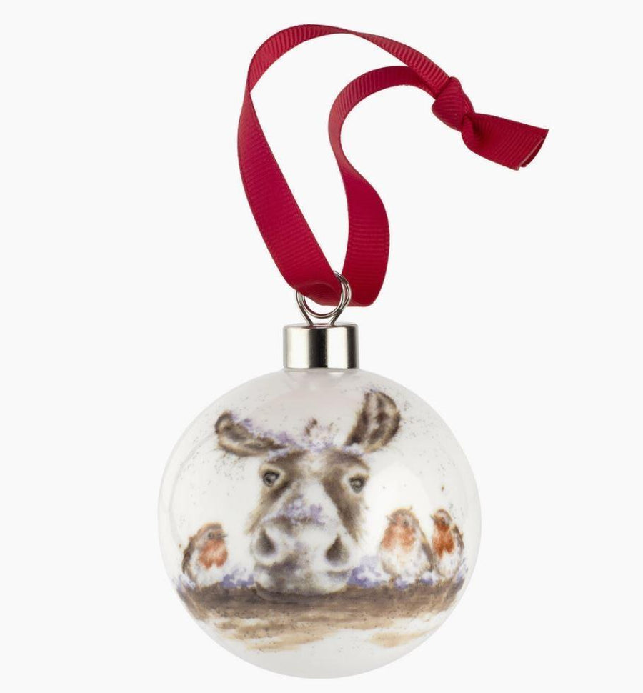 Wrendale Bone China Tea Christmas Tree Ornament | Christmas Donkey