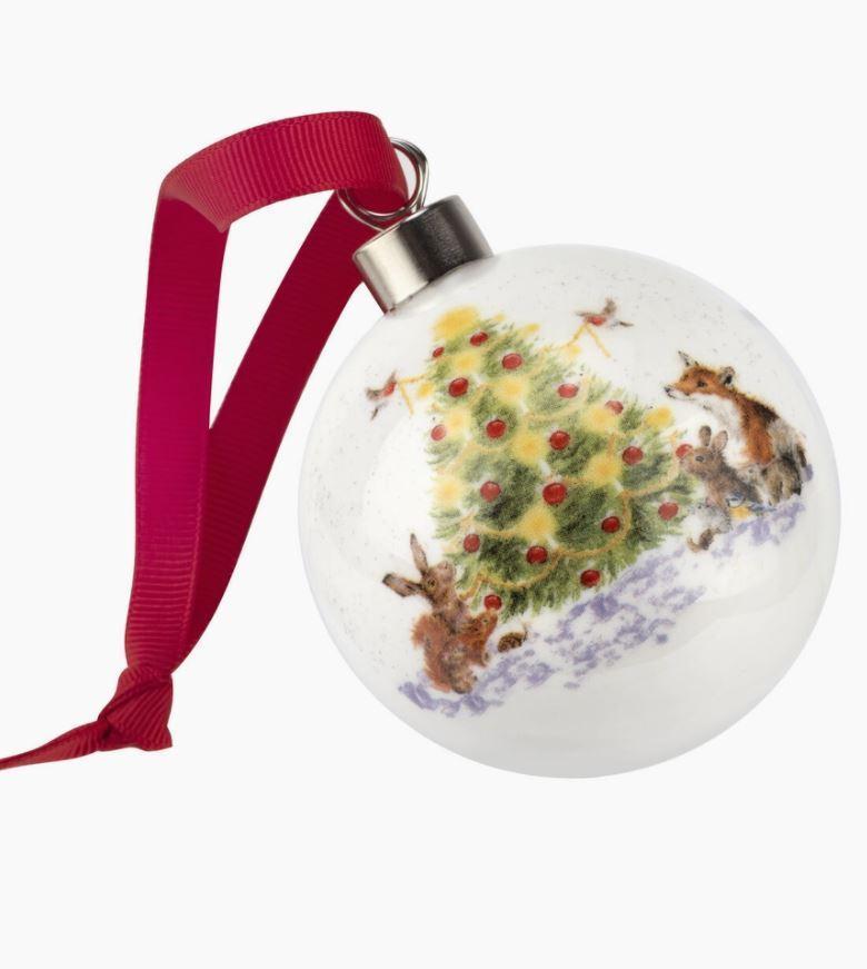 Wrendale Bone China Tea Christmas Tree Ornament | Oh Christmas Tree