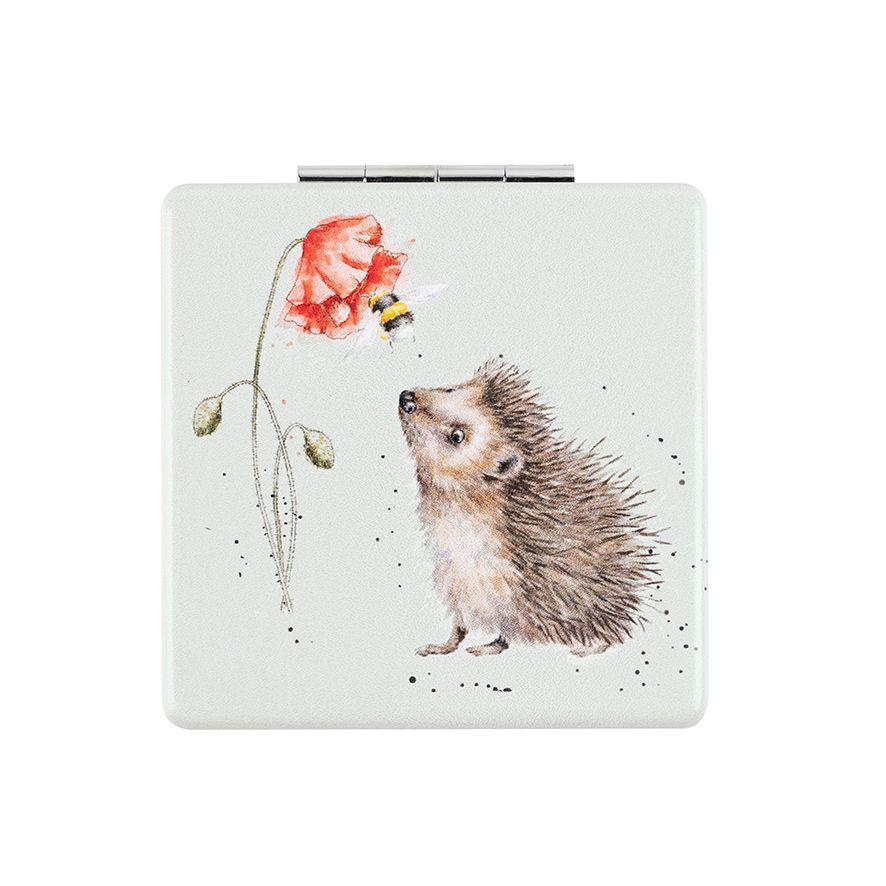 Wrendale Compact Mirror | Hedgehog Busy as  Bee
