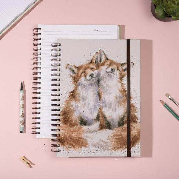 Wrendale Large Notebook | Contentment Foxes