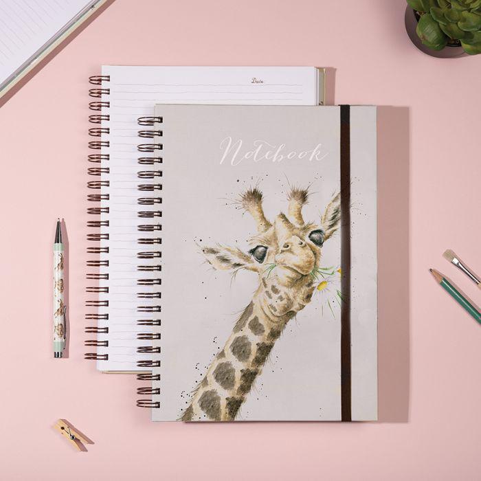 Wrendale Large Notebook | Flowers & Giraffe