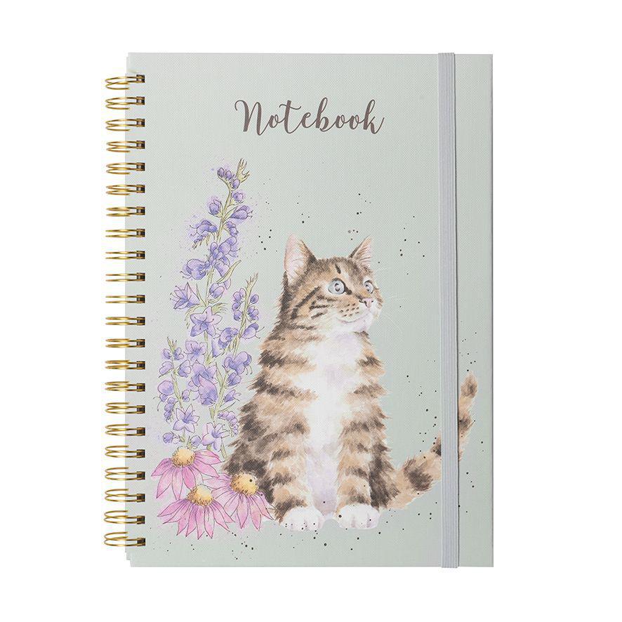 Wrendale Large Notebook | Whiskers and Wildflowers Cat