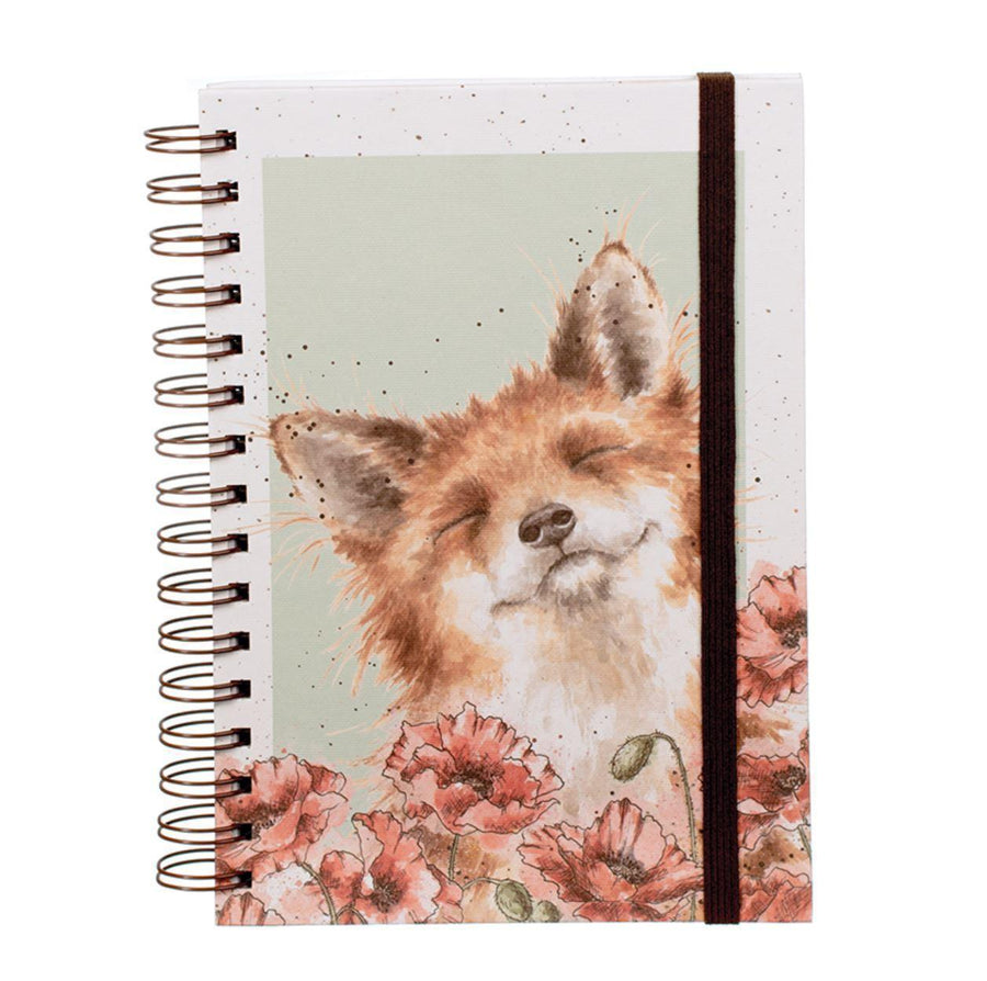 Wrendale ‘Poppy Field’ Fox Spiral Bound Journal