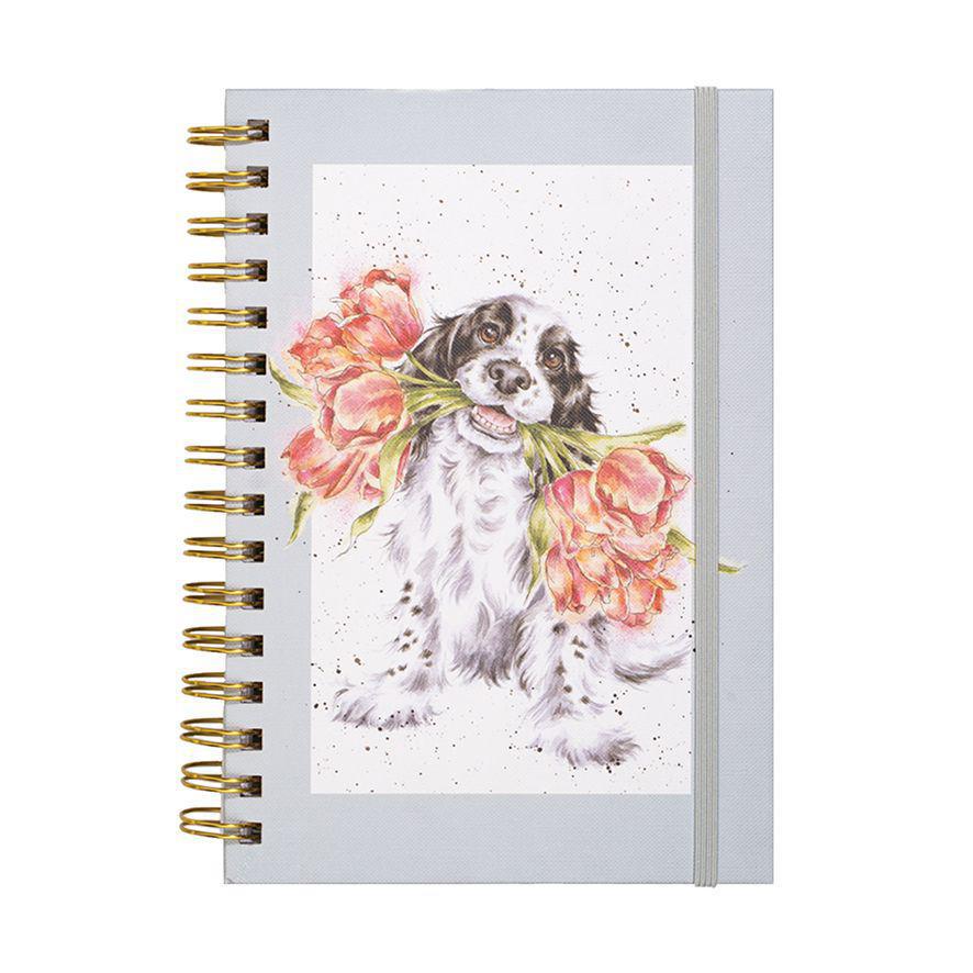 Wrendale Spiral Bound Journal | Blooming with Love Dog